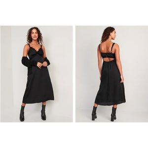 Old Navy Satin Lace Trim Dress